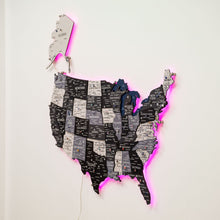 Load image into Gallery viewer, Wooden 3d LED Map of USA - Nordik