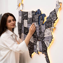 Load image into Gallery viewer, Wooden 3d LED Map of USA - Nordik