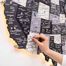 Load image into Gallery viewer, Wooden 3d LED Map of USA - Nordik