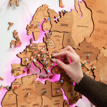 Load image into Gallery viewer, 3D LED Wooden World Map 3.0 Oak