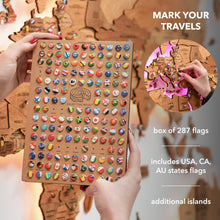 Load image into Gallery viewer, 3D LED Wooden World Map 3.0 Oak
