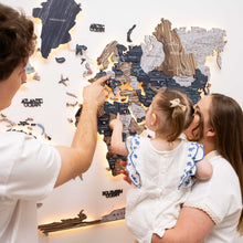 Load image into Gallery viewer, 3D LED / LUMINOUS Wooden World Map 3.0 Mystery