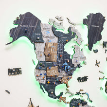 Load image into Gallery viewer, 3D LED / LUMINOUS Wooden World Map 3.0 Mystery