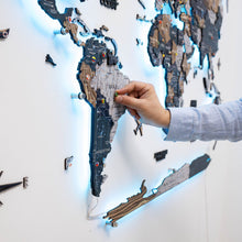 Load image into Gallery viewer, 3D LED / LUMINOUS Wooden World Map 3.0 Mystery
