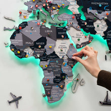 Load image into Gallery viewer, 3D LED / LUMINOUS Wooden World Map 3.0 Nordik