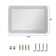 Load image into Gallery viewer, 3 Tone LED Touch Sensor Wall Mounted Bathroom Mirror