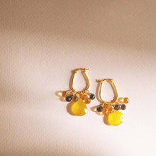 Load image into Gallery viewer, Yellow Chalcedony Gold Drop Earrings