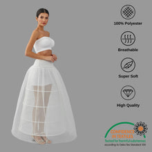 Load image into Gallery viewer, Crinoline, Wedding Dress Underskirt, White Petticoat Skirt, Four Hoop Skirt