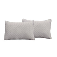 Load image into Gallery viewer, King/CAL King Lightweight Cotton Linen Grey Reversible 3-PC Quilt Set