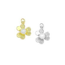 Load image into Gallery viewer, Gold White Pearl Flower Charm Pendant, Sku#LK1030