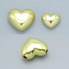 Load image into Gallery viewer, Gold 3D Puffy Heart Charm Pendant, Sku#LK1032