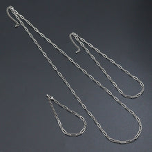 Load image into Gallery viewer, 18/16/7 Dainty  Paper Clip Chain Necklace and Bracelet, Sku#LK106