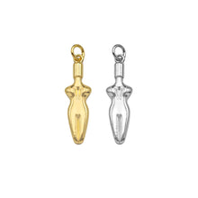 Load image into Gallery viewer, 18K Dainty Gold Female Body Pendant,Female Empowerment Charm, Necklace Bracelet Charm Pendant,8x27mm, Sku#LK267