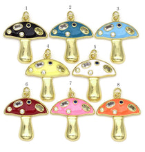 Load image into Gallery viewer, Colorful Enamel Mushroom Shape Pendant, Sku#LK455