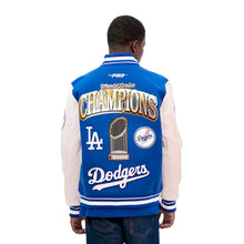 Load image into Gallery viewer, Pro Standard LA Dodgers World Series Wool Varsity Jacket - Royal Blue