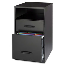 Load image into Gallery viewer, Black Metal 2-Drawer Filing Cabinet with Office Storage Shelf