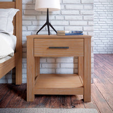 Load image into Gallery viewer, Farmhouse Traditional Rustic Pine Wood 1-Drawer Nightstand Bedside Table