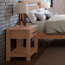 Load image into Gallery viewer, Farmhouse Traditional Rustic Pine Wood 1-Drawer Nightstand Bedside Table