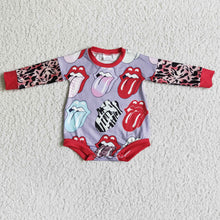 Load image into Gallery viewer, Long sleeves tongue baby girls romper