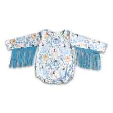 Load image into Gallery viewer, Tassels long sleeve baby girls pumpkin romper