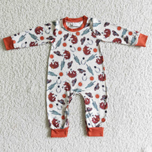 Load image into Gallery viewer, Cactus hat long sleeve brown kids boy romper