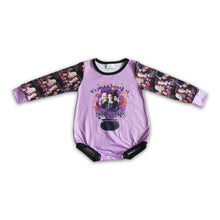 Load image into Gallery viewer, Witches purple baby girls Halloween romper