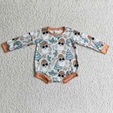 Load image into Gallery viewer, Santa candy cane Christmas tree baby girls romper