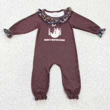 Load image into Gallery viewer, Daddy's hunting buddy brown baby boy romper