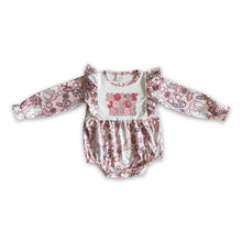 Load image into Gallery viewer, Holly jolly babe santa long sleeves baby girls romper