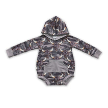 Load image into Gallery viewer, Leopard cow camo long sleeves hoodie baby kids romper