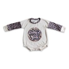 Load image into Gallery viewer, Daddy's girl leopard baby girls romper