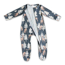 Load image into Gallery viewer, Deer Christmas tree baby kids footed zipper coverall