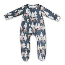 Load image into Gallery viewer, Deer Christmas tree baby kids footed zipper coverall