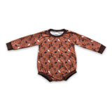 Bull skull boots hat baby kids western romper