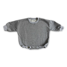 Load image into Gallery viewer, Grey cotton long sleeves baby girls sweater romper