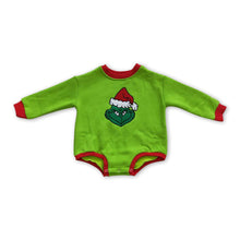 Load image into Gallery viewer, Green face long sleeves baby kids Christmas romper