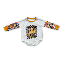Load image into Gallery viewer, Good vibes smile long sleeves baby kids fall romper