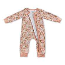 Load image into Gallery viewer, Christmas tree snowman zipper baby girls romper