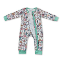 Load image into Gallery viewer, Green face long sleeves zipper baby girls Christmas romper