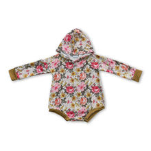 Load image into Gallery viewer, Long sleeves floral hooded baby girls fall romper