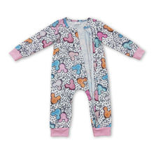 Load image into Gallery viewer, Mouse balloon long sleeves zipper baby girls romper