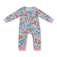 Load image into Gallery viewer, Mouse balloon long sleeves zipper baby girls romper