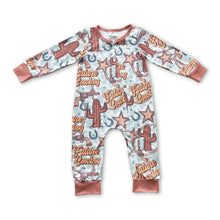 Load image into Gallery viewer, Future cowboy long sleeves zipper baby boy romper