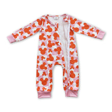 Load image into Gallery viewer, Plaid mouse long sleeves baby kids zipper romper