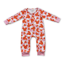 Load image into Gallery viewer, Plaid mouse long sleeves baby kids zipper romper