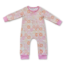 Load image into Gallery viewer, Donuts long sleeves baby girls zipper romper