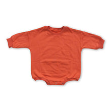 Load image into Gallery viewer, Orange cotton long sleeves baby kids sweat romper