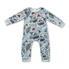 Load image into Gallery viewer, Dad's fishing buddy zipper baby boy romper