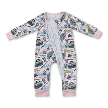 Load image into Gallery viewer, Dad's fishing buddy zipper baby girl romper