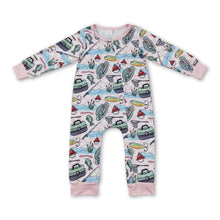 Load image into Gallery viewer, Dad's fishing buddy zipper baby girl romper